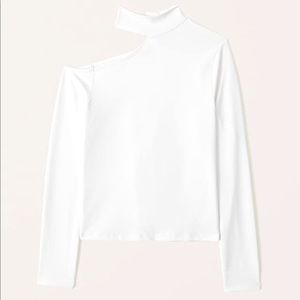 Abercrombie & Fitch Long-Sleeve Seamless Fabric Asymmetrical Cutout Top